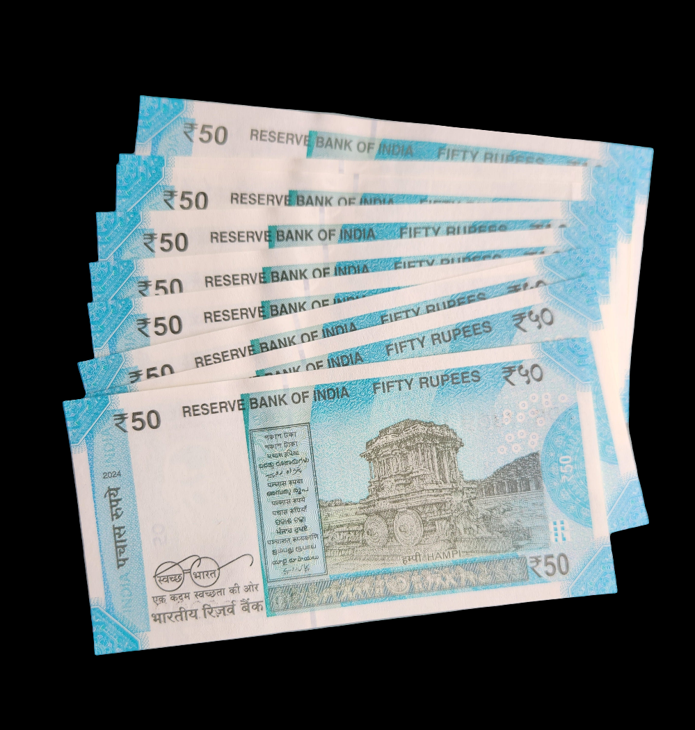 786 111 786 999 india 50 rupee bills 9 banknotes set UNC.