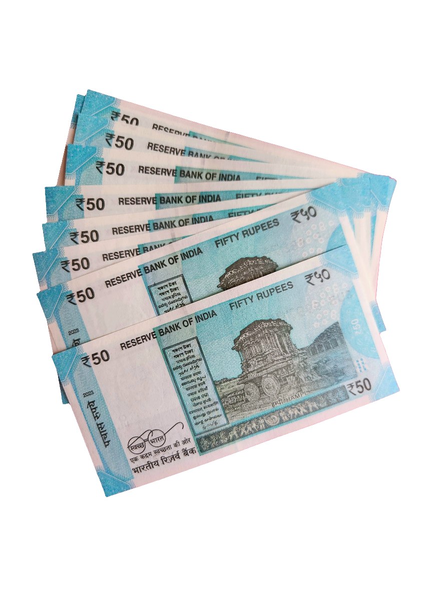 111 786 999 786 ending 786 india 50 rupee UNC bills 9 banknotes set.