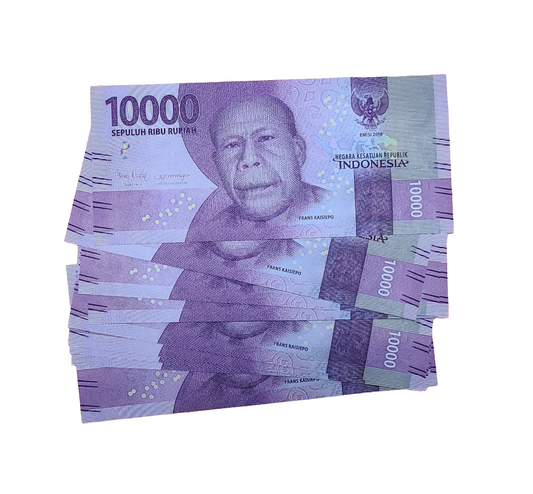 000011 000099 indonesia 10000 rupiah UNC 9 banknotes set.