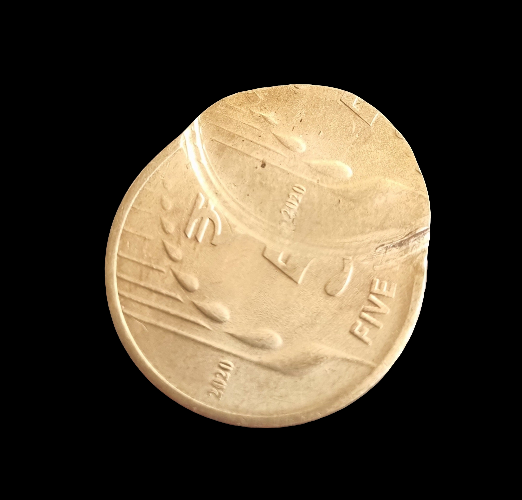 Error india 5 rupee coin genuine original.