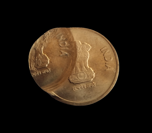 Error india 5 rupee coin genuine original.