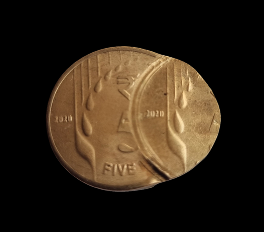 Error india 5 rupee coin genuine original.