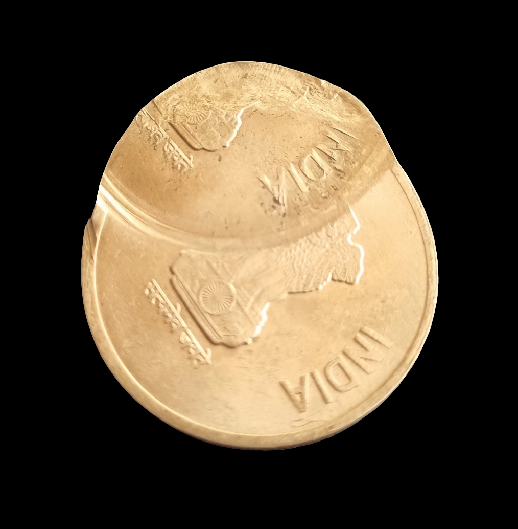 Error india 5 rupee coin genuine original.