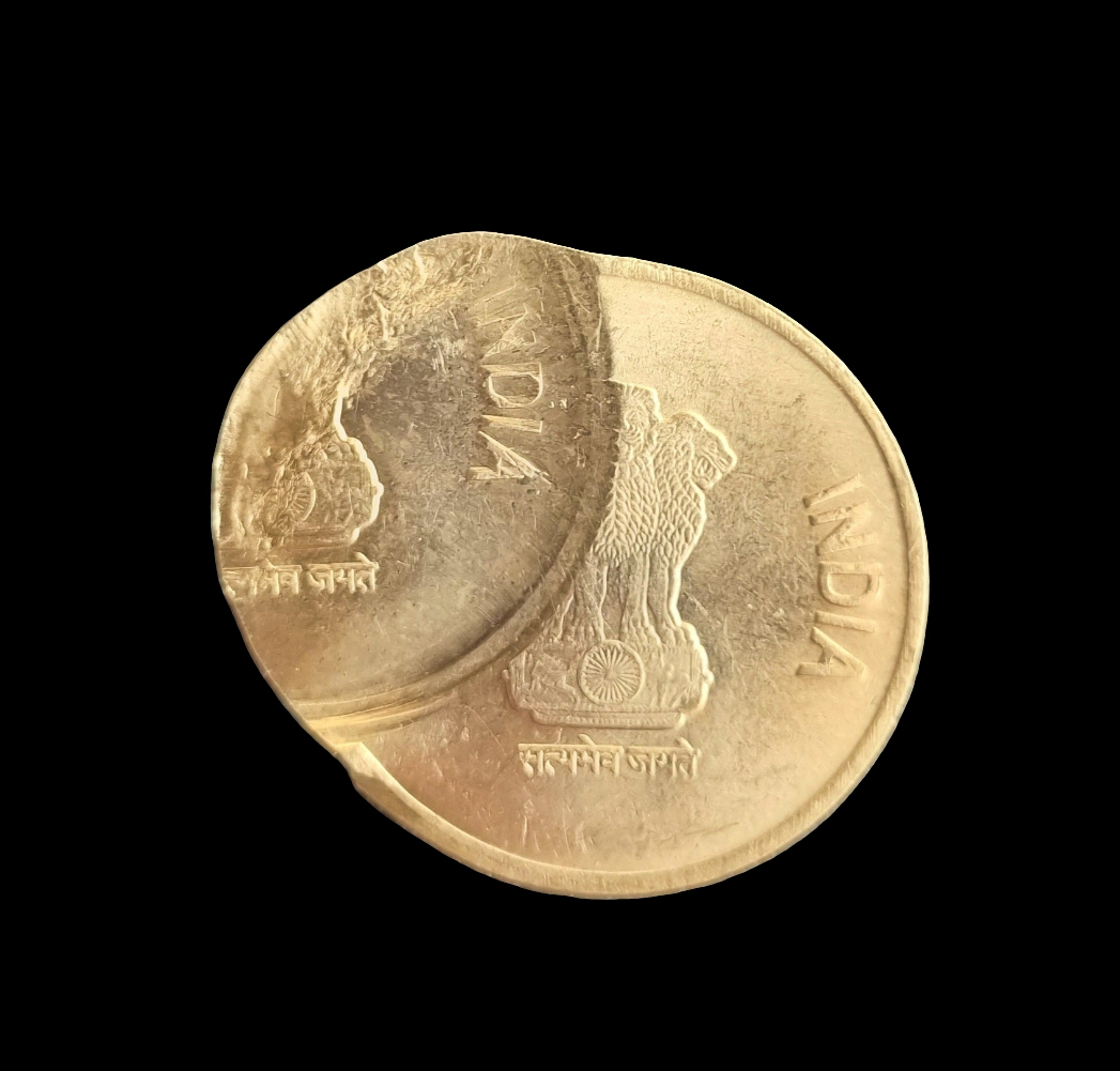 Error india 5 rupee coin genuine original.