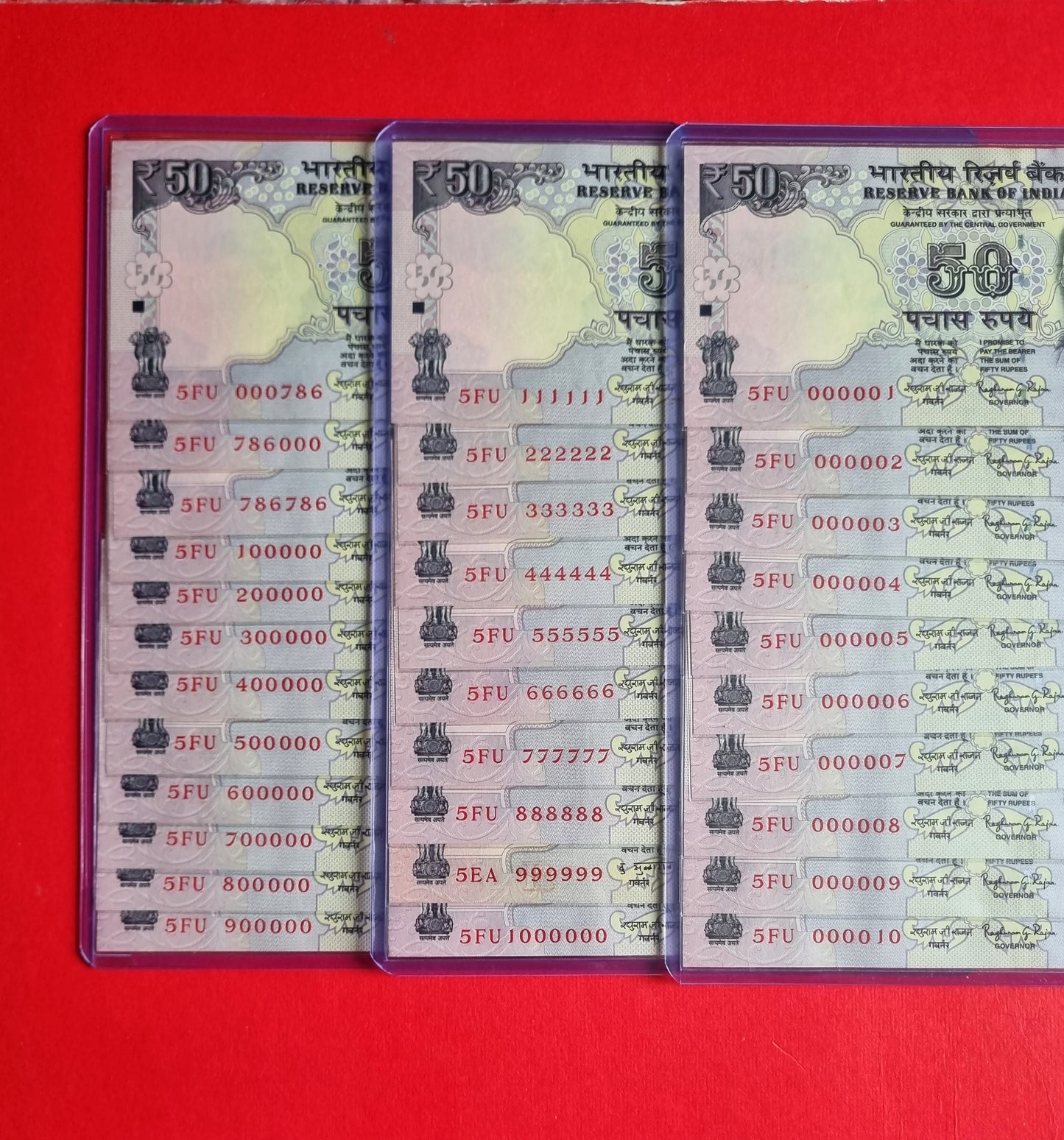 32 bills banknotes big set UNC india 50 rupee old design.
